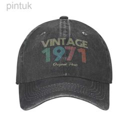 Ball Caps Classic Unisex Cotton Vintage 1971 Original Parts Baseball Cap Adult Adjustable Dad Hat for Men Women Sports 24327