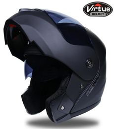 Virtue Motorcycle Helmet Double Lens Open Full Men039s and Women039s Protective Equipment Racing Running315h4265884