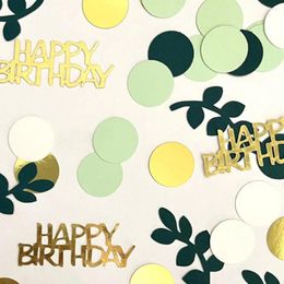 Party Decoration Birthday Confetti Decorations Colorful Set For Table 200pcs Round Green Golden Black Men