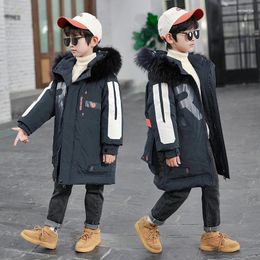 Down Coat Boys Winter Clothing Cotton-Padded Clothes 2024 Children's Medium And Large Western Style