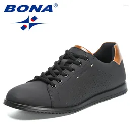 Casual Shoes BONA 2024 Designers Fashion Nubuck Men Outdoor Walking Man Lightweight Sneakers Leisure Footwear Comfy