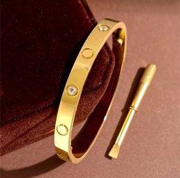 Love Designer Rose Gold and Sier Men Women S High Quality 316L Titanium Bracelet Jewellery