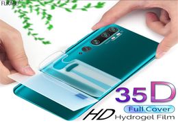 35D Front Back Hydrogel Film For Xiaomi Redmi Note 9s 8 Pro mi Note 10 Pro Protector For mi 10 9T Pro 10 Lite Not Glass7555415