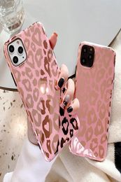 Luxury Sexy Leopard Print Plating Phone Cases Soft Silicone For iPhone 7 8 Plus 11 12 Pro XS Max XR 12promax Woman Cover Gift3200733