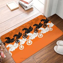 Carpets Ready To Race Enduro Cross Motocross Bitumen Bike Bathroom Non-Slip Carpet Orange Dirt MX Bedroom Mat Entrance Door Doormat Rug