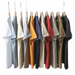 sypcman Oversized T-Shirt 9.9oz 280 Grammes Heavy High Qualtity Men Short Sleeve Tee Cott Solid Colour Streetwear Unisex a9NY#