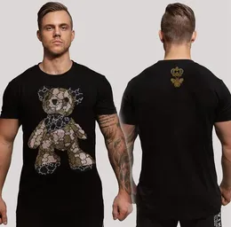 Men's T Shirts Designer Rhinestone T-shirt Fashion Brand Pullovers Tops Hip Hop Casual Clothing Male