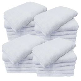 N More 15X25 24 Pack Lightweight White Soft Small Hand Spinning Cotton Ring Absorbent Strong Quick Drying Towels Perfect for Bathrooms, Spas, and Gyms