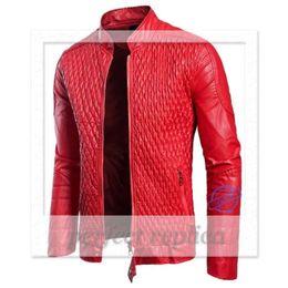 Fashion Men Motorcycle PU Leather Jackets Autumn Winter Slim Fit Jackets Male Business Fitness Casual Outwear Coats 593