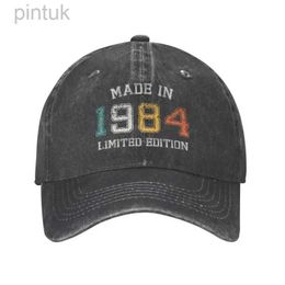 Ball Caps Classic Cotton Born In 1984 Baseball Cap For Men Women Personalized Adjustable Adult Made In 1984 Birth Year Gift Dad Hat Summer 24327