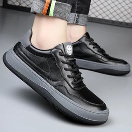 Casual Shoes 2024 Mens Comfort Loafers Soft Sole Shoe Men Genuine Leather Cargo Work Boots Business Sneakers