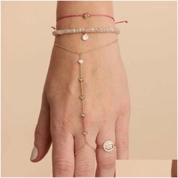 Charm Bracelets Selling Fashion Women Jewelry Wholesale 5A Cubic Zirconia Cz Sparking Cute Lovely Heart Slave Bracelet Drop Delivery Otlbs