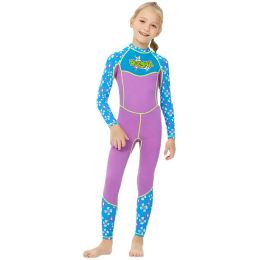 Suits OnePiece Diving Suit for Kids, LongSleeved Swimsuit, QuickDrying, Beach Surfing, Jellyfish Suit for Girls, Outdoor Sunscreen