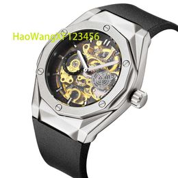 Dropshipping Designer Men Luxury Brand Paulareis Automatic Clock Hollow See Through Stainless Steel Skeleton Mechanical Watches