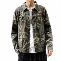 spring Autumn Men Black Denim Jacket Men's All-Match Korean Casual Fiable Male Camoue Work Jacket Shirt Top Outerwear E8HF#