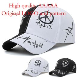 Spring/summer New Korean Fashion Letter Baseball Personalized Patchwork Printing Trendy Street Sunshade Duck Tongue Hat