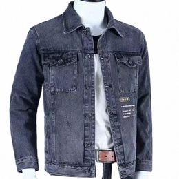 jeans Coat for Men Grey Butt Denim Jackets Man Wide Shoulders Vintage Designer High Quality Board Winter 2023 Wed Cowboy n5Ex#