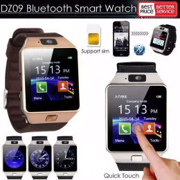 Watches Digital Touch Screen Smart Watch DZ09 Bracelet Camera Bluetooth WristWatch SIM Card Smartwatch Ios Android Phones Support Call