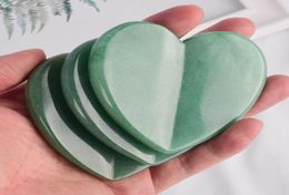 Anti Wrinkle Cellulite Beauty Guasha Plate Heart Shaped Green Jade Stone Gua Sha Massage Tool for Eye Neck Face Slimming9569972