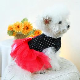 Dog Apparel Fine Workmanship Pet Clothing Stylish Princess Dress With Bow Decoration Comfortable Summer For Dogs Wedding