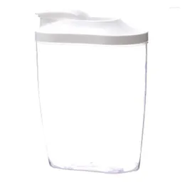 Storage Bottles Plastic Sealed Cereal Dispenser Box Fresh Kitchen Transparent Food Canister Grain Rice Container Nice Organizer