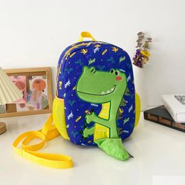 Backpacks Kids Children Cute Cartoon Animal Shape Backpack 3D Dinosaur Print Small Bag Garten School Students Knapsacks 240318 Drop Dh1Km