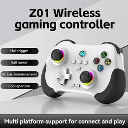 Game Controllers Portable PC Controller Wireless Dual Vibration With RGB Lights Gamepad No Delay Hall Effect Analog Rocker