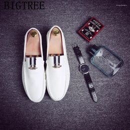 Casual Shoes White Mens Loafers Leather Slip On Men Black Driving Fashion Zapatos Hombre Cuero Soulier Homme Cuir Sapato