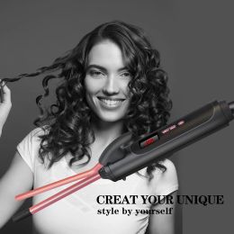 Irons Digital Automatic Curler 0.35/1 Inch Small Curling Wand Ceramic Barrel Hair Thin Irons Rotating Afro Curl Waver