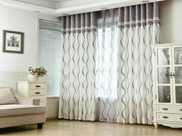 New Wavy Striped Blackout Curtain for Living Room Bedroom Modern Design Blackout Curtains Blinds Home Decoration For Kids Room4952255