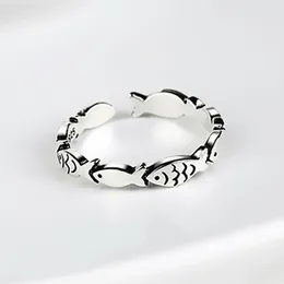 Cluster Rings Boho Vintage Fish For Women Finger Ring 2024 Female Bohemian Jewellery Gifts