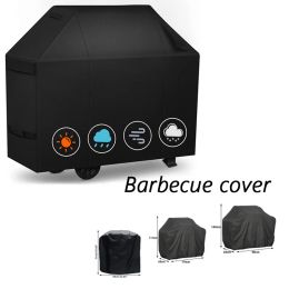 Tools BBQ Grill Cover Outdoor Dust Waterproof Barbecue Cover Round Heavy Duty Gas Grill Cover Anti Rain Protective Barbecue Covers