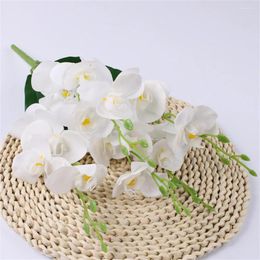 Decorative Flowers 1pc 20 Head 45cm Artificial Butterfly Orchid Bouquet Fake For Bridal Bouquets Wedding Parties Home Decor