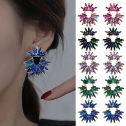 Dangle Earrings Lightweight Alloy Bohemian Style Rhinestone Ring For Women Party Prom Jewellery Bride Ear Decoration