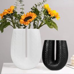 Vases Nordic Style Modern Simple Luxury Model Room Living Dining Table Resin Dried Flower Decorations Vase Ornaments