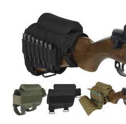 Bags Nylon Portable Adjustable Tactical Butt Stock Rifle Hunting bag Cheek Rest Pouch Bullet Holder Bag