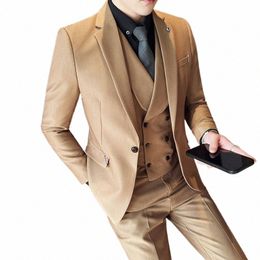 jacket+pant+vest Men 3 Pieces Suits for Men Custom Made Groom Groomsmen Tuxedos Wedding Men Suits Terno Masculin 3XL 4XL 40Do#
