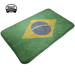 Carpets I Love Brazil - Country Code Br T Shirt & Sticker 3D Soft Non-Slip Mat Rug Carpet Foot Pad Heart
