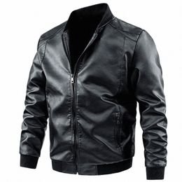 plus Size 6XL 7XL PU Jacket Men Leather Coat Casual Motorcycle Biker Coat Solid Color Leather Jackets Male Big Size 6XL 7XL k66u#