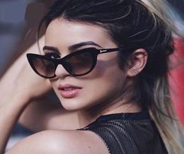 High Quality 2018 FLT33 Cateye Sunglasses Women Brand Designer Sun Glasses Vintage Eyewear Womens Print Frame Cat Eye Sunglasses 65494433