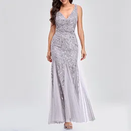 Casual Dresses Sexy Fishtail Dress Summer Sequin Cocktail Bridesmaid Prom Maxi For Women Party Club Bodycon Elegant Vestidos