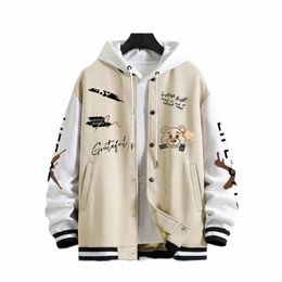 men's Spring and Autumn Baseball Coat Loose Casual Jackets for Men Z09K#