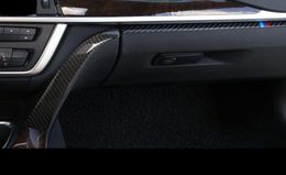Carbon Fibre Sticker Car styling interior Copilot Glove box handle decoration cover trim Stickers For BMW 3 4 Series 3GT F30 F31 F4326374