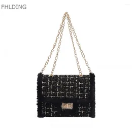 Shoulder Bags Luxury Handbags Women Designer Plush Wool Bag Tide Chain Single Small Square Sac Femme De Marque Luxe