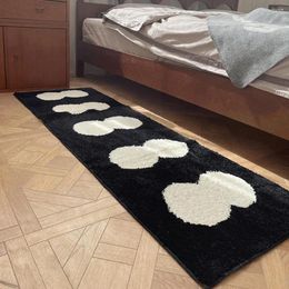 Carpets Bedside Blanket Soft Rug For Kids Bedroom Room Decor Plush Furry Carpet With Gourd Pattern Non-slip Fluffy Mat Teen Girls