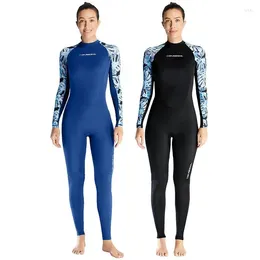 Women's Swimwear Woman Diver Diving Suit Colour Stitching 3mm Neoprene Surf Equipment Long Sleeve Quick Dry Swimsuit Women