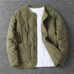 Men's Jackets Cold Autumn Winter Cotton Padded For Men Retro Trend Jacket Solid Color All-match Korean Male Coat