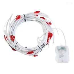 Strings Love Heart Fairy Lights String For Romantic Valentine's Day Bendable Battery Operated Bedroom