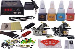 Professional Complete Tattoo Kit Tattoo Starter Set Body Art kit 2 gun Machines YLTT1 6713576