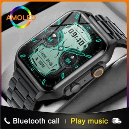 Watches 2023 NFC Smart Watch Men Women 2.0" AMOLED Infinite Screen Heart Rate Blood Pressure Bluetooth Call Music Sports Smartwatches